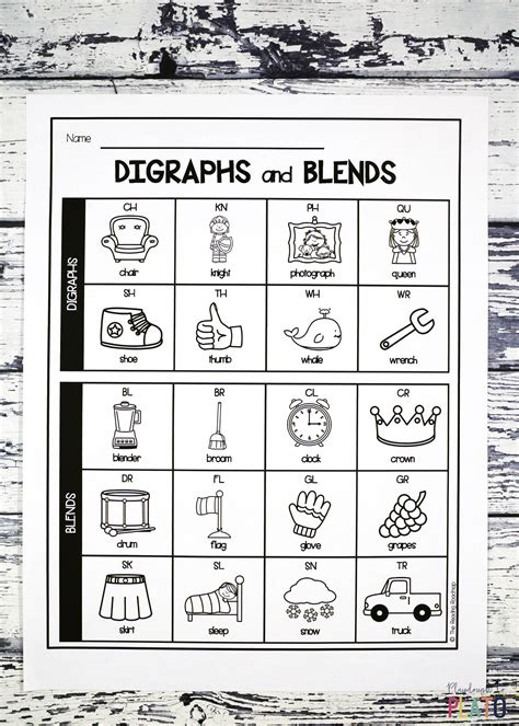 Blends Digraph Assessment Printable Free Printable Download