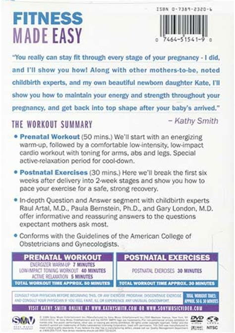 kathy smith pregnancy workout dvd 1989 dvd empire