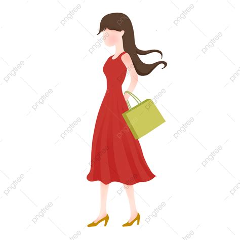 Shopping Girl Dresses Clipart Png Vector Psd And Clipart With