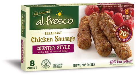 Al Fresco Country Style Fully Cooked Breakfast Chicken Sausage Links