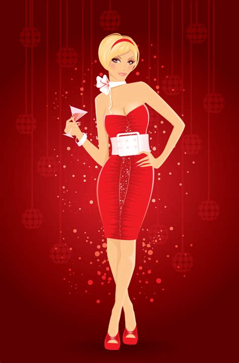 Sexy Party Girl Design Vector Graphics 04 Vector People Free Download