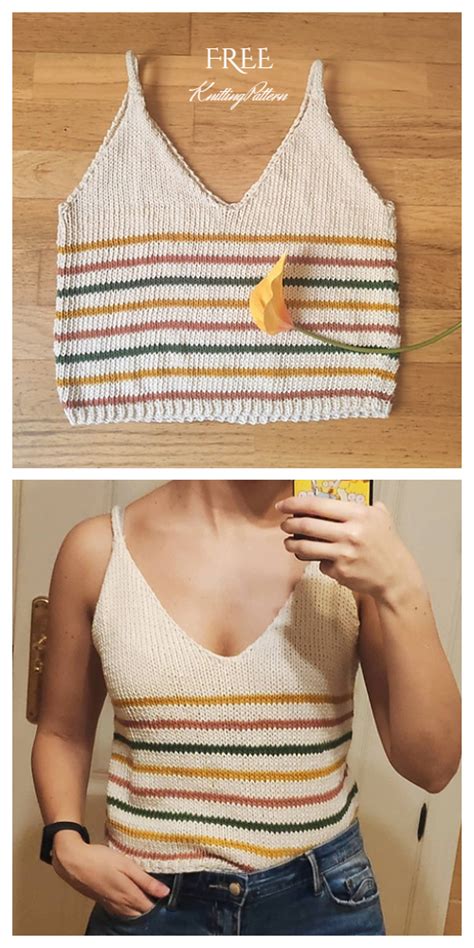 Knit Summer Crop Top Free Knitting Patterns Knitting Pattern