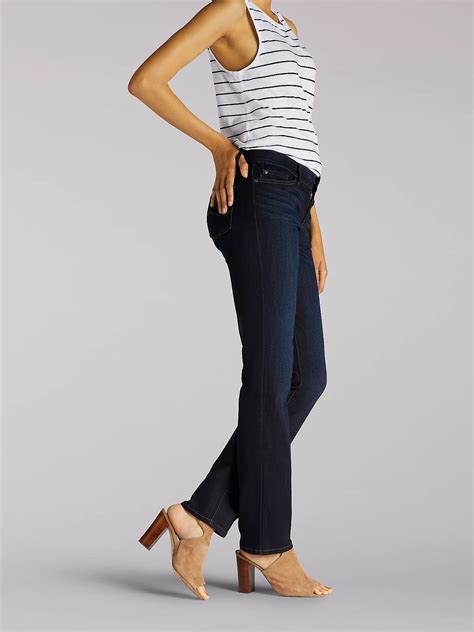 Womens Ultra Lux Comfort With Flex Motion Straight Jean Petite