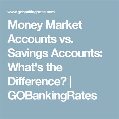 Money Market Accounts Vs Savings Accounts Whats The Difference