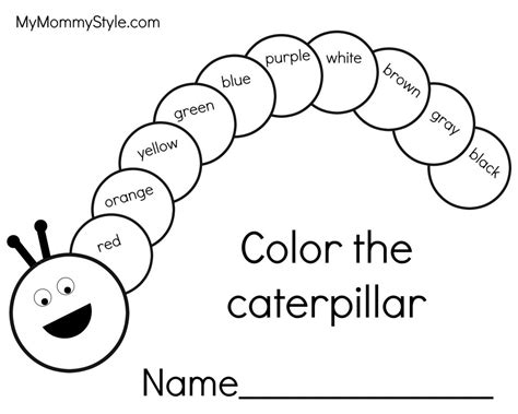 Very Hungry Caterpillar writing pages - My Mommy Style