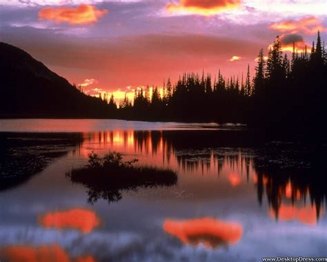 Desktop Wallpapers Natural Backgrounds Reflection Lake At Sunrise