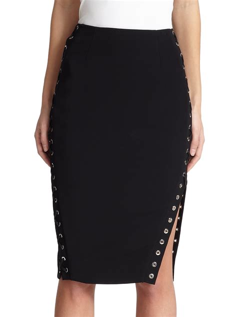 Lyst Altuzarra Devon Lace Up Pencil Skirt In Black