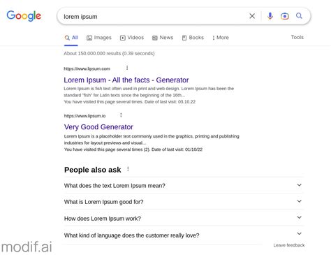Search Results Template