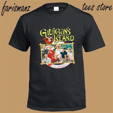 Gilligans Island Famous Retro Tv Show Mens Black Tshirt Size S Etsy