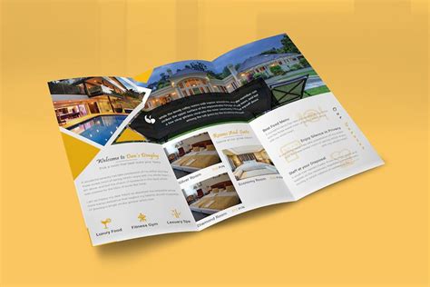 Hotel And Resort Trifold Brochure Design Template Place