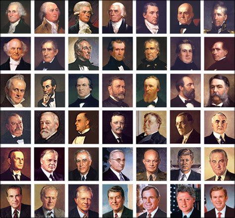 Printable List Of Us Presidents With Pictures