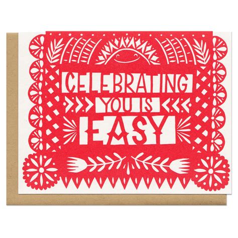 Celebrating You Is Easy Greeting Card Etsy