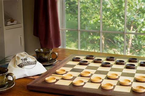 Handmade Wooden Checkerboard — Three Trees Workshop Wooden Chess