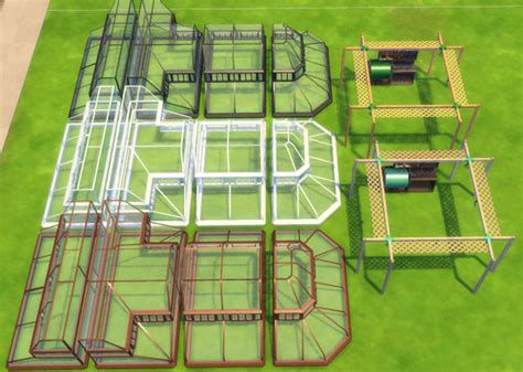 Sims 4 Ccs The Best Greenhouse Set Part 1 By Leander Belgraves
