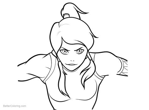 The Legend Of Korra Coloring Pages Free Printable Coloring Pages