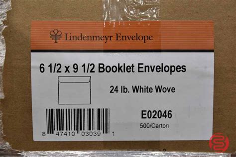 Lindenmeyr 24lb White Wove 65 X 95 Envelopes Boggs Equipment