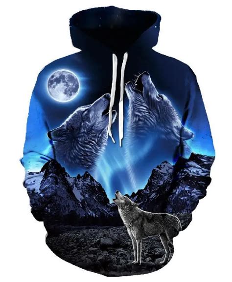 Wolf Printed Hoodies Men 3d Hoodies Brand Sweatshirts Fashion