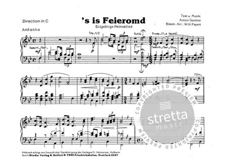 s Is Feieromd from Anton Günther buy now in the Stretta sheet music shop
