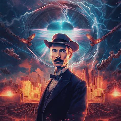 Nikola Tesla Euphoric Utopia Cover Art Realist Cff Ecd Abe B By Asar
