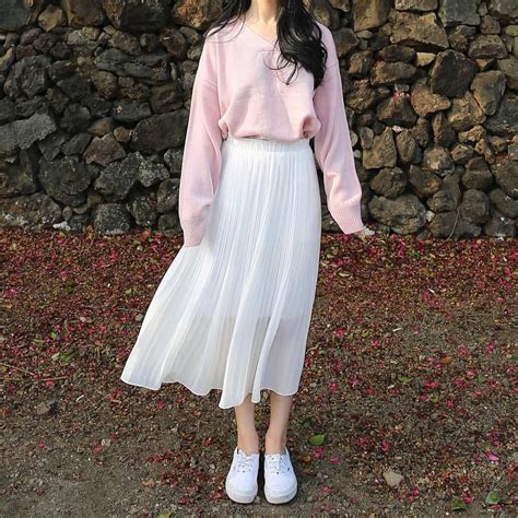 ʚ Pin Lloverrose ɞ Koreanfashion Long Skirt Fashion Korean