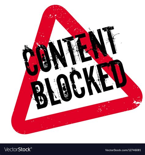 Content Blocked Rubber Stamp Royalty Free Vector Image