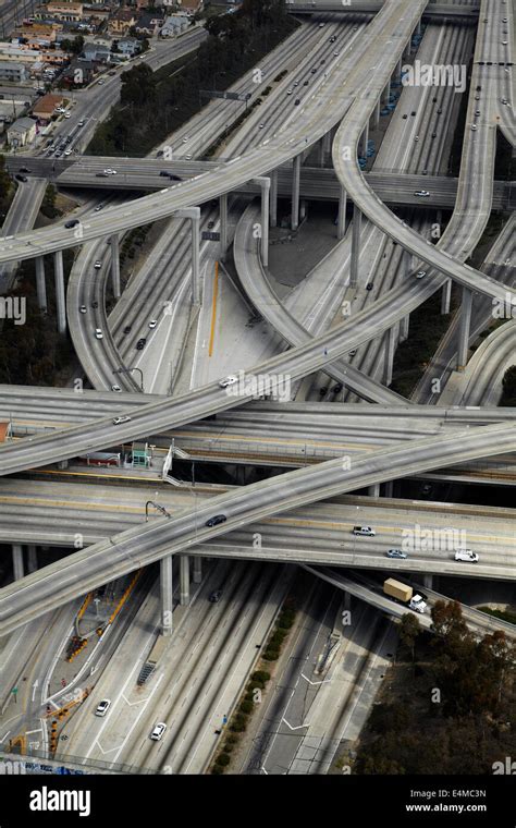 105 110 Freeway Interchange Aerial Hi Res Stock Photography And Images