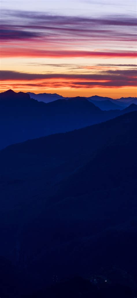 1125x2436 Sunset Mountains Sky Iphone Xsiphone 10iphone X Wallpaper