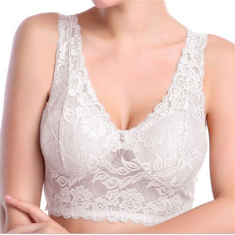 Wmcywell Womens Wire Free Lace Sleep Bra Sexy Stylish Embroidered Seamless Non Adjusted Straps