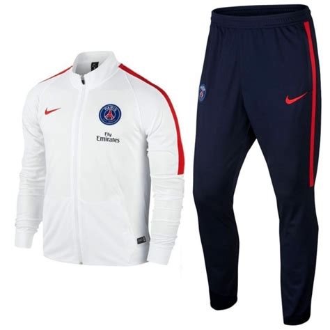 Der trainingsanzug für herren ist ein funktionales fashion piece. Paris Saint Germain Trainingsanzug 2016/17 weiss - Nike ...