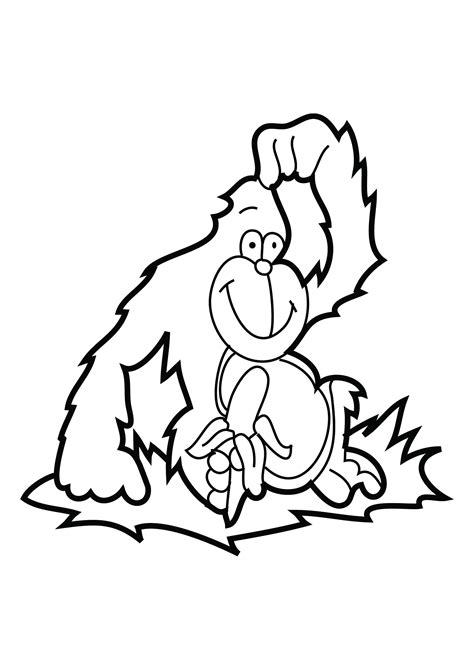 Gorilla Coloring Pages - Preschool and Kindergarten