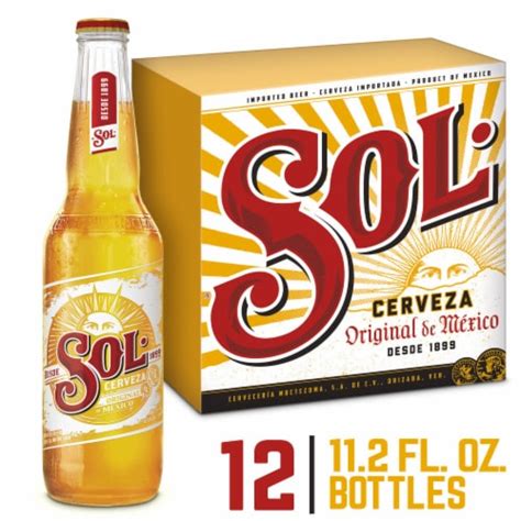 Sol Cerveza Mexican Import Lager Beer 12 Bottles 112 Fl Oz Fred Meyer