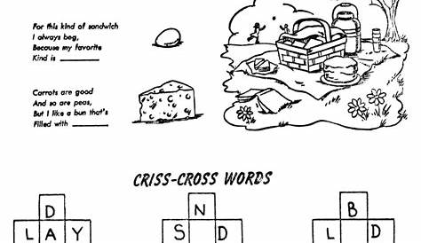 Printable crossword puzzles for kids 007