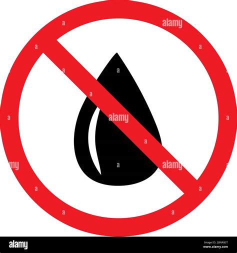No Water Resistant Proof Symbol Vector Perfect For Backgrounds