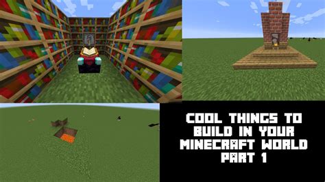 Cool Things To Build In Your Minecraft World Part 1 Youtube