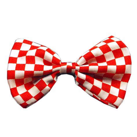 Checkered Dog Bow Tie Red Baxterboo