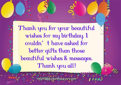 Thank You For All The Birthday Wishes Quotes Birthday Cake Images