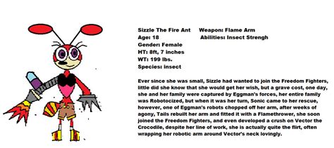 Sonic Oc Sizzle The Fire Ant By Mc Laboratories On Deviantart