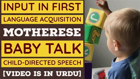 Input In First Language Acquisition And Its Features Motherese Baby