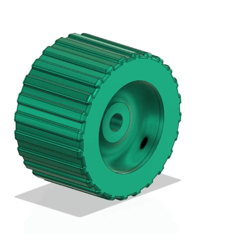 Download 3D printer files Wide Ribbed Wobble Roller 5" X 3 ...
