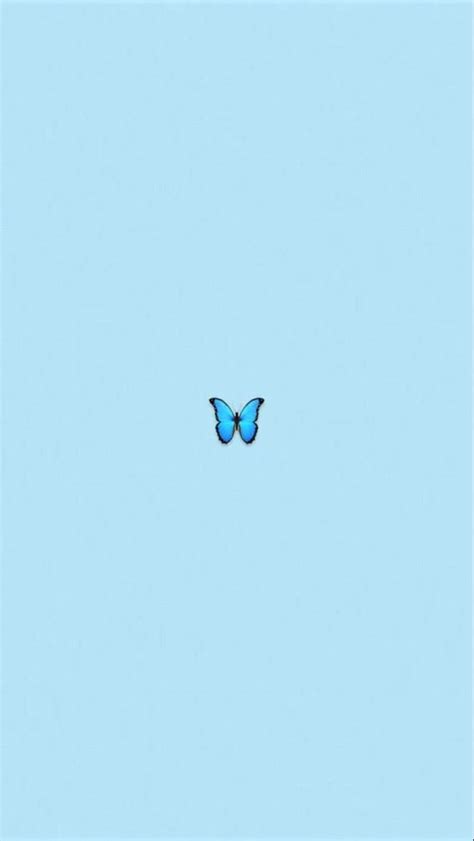 Aesthetic Tumblr Cute Blue Butterfly Wallpaper Download Free Mock Up