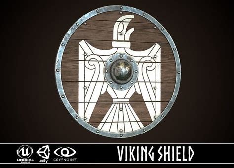 3d Model Viking Shield 03 Vr Ar Low Poly Cgtrader