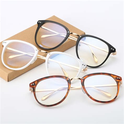 Newest Oversize Glasses Frames Metal Leg Vintage Eyeglasses Frame Women
