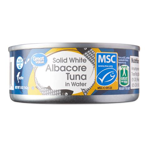 6 Pack Great Value Premium Wild Caught Solid White Albacore Tuna In