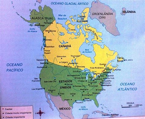 Mapa De Estados Unidos Y Canada