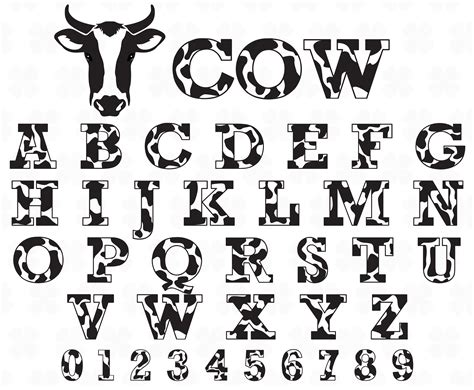 Printable Cow Print Letters Printable Word Searches