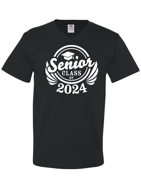 Inktastic Senior Class Of 2024 In White With Graduation Cap Mens V
