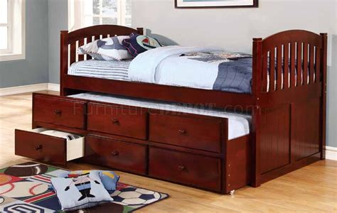 5101 Twin Captains Bed In Cherry Wtrundle