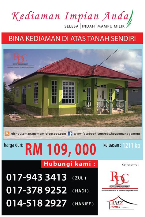 Anda wajib memiliki tanah sendiri terlebih dahulu dan ini selalunya menjadi halangan bagi mereka yang ingin membina rumah sendiri. Rumah Mampu Milik Di Kelantan - Republika RSS