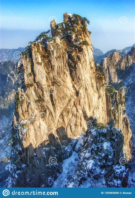 Huangshan Mountain Scenery In Anhui Province China Stock Photo Image