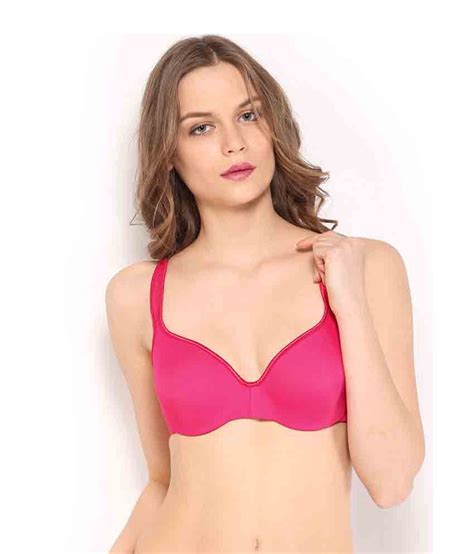 buy enamor pink polyester bra online at best prices in india snapdeal